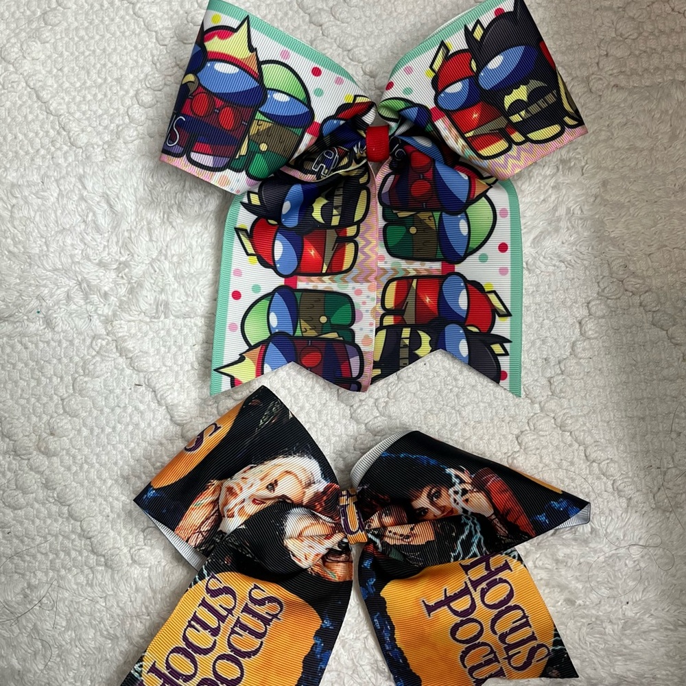 Colorful Cartoon and Movie Theme Hair Bows